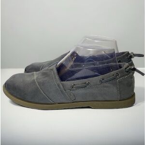 Bobs by Skechers Women 9 chill luxe memory foam gray faux suede slip on Loafers